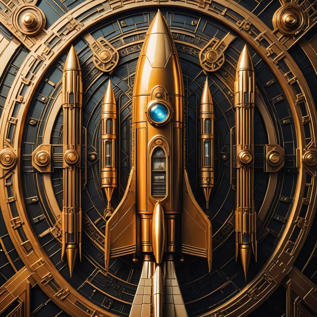 Art Deco rocket ship