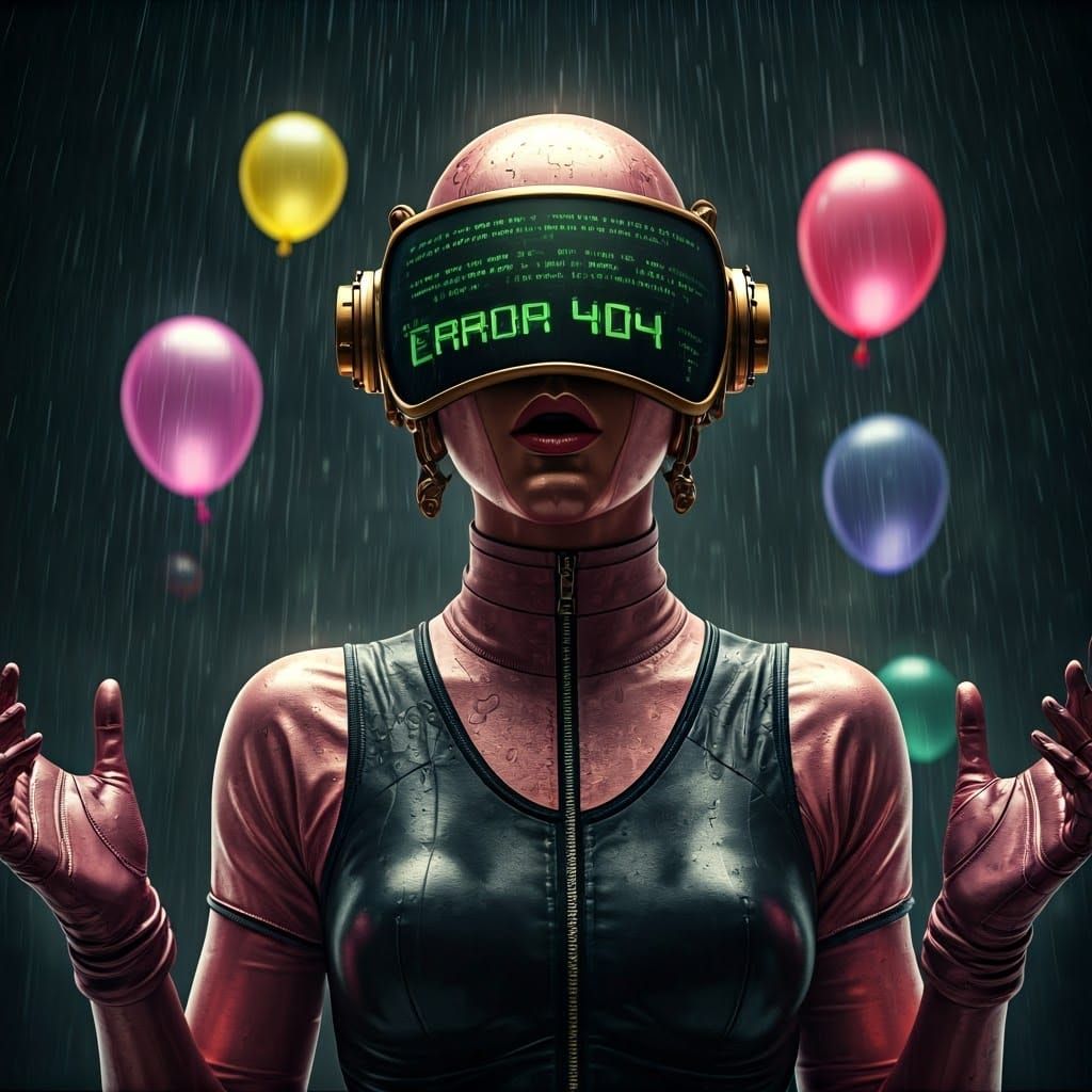 Retrofuturistic Sci-Fi Cyborg in Steam Punk Disguise