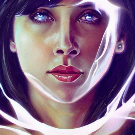 Abstract Swirling Vortex Generated by AI