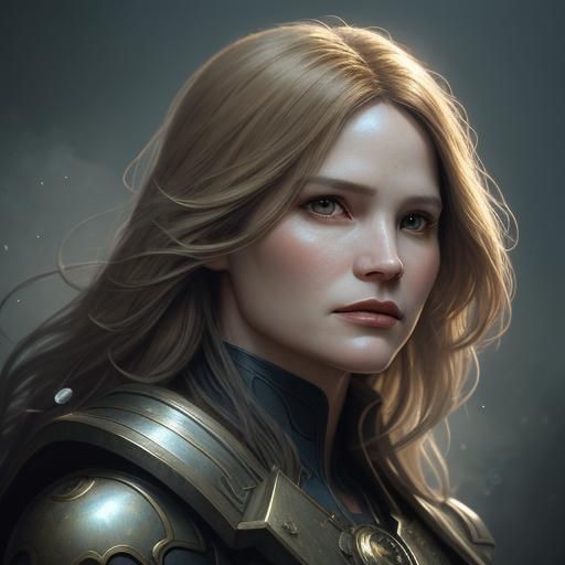 Vibrant Portrait Blended with Intricate Art Details