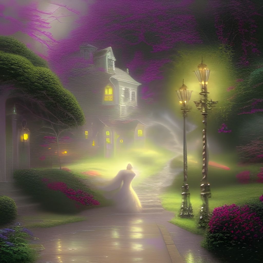 Ethereal Ghost Face in Dreamlike Fantasy Art