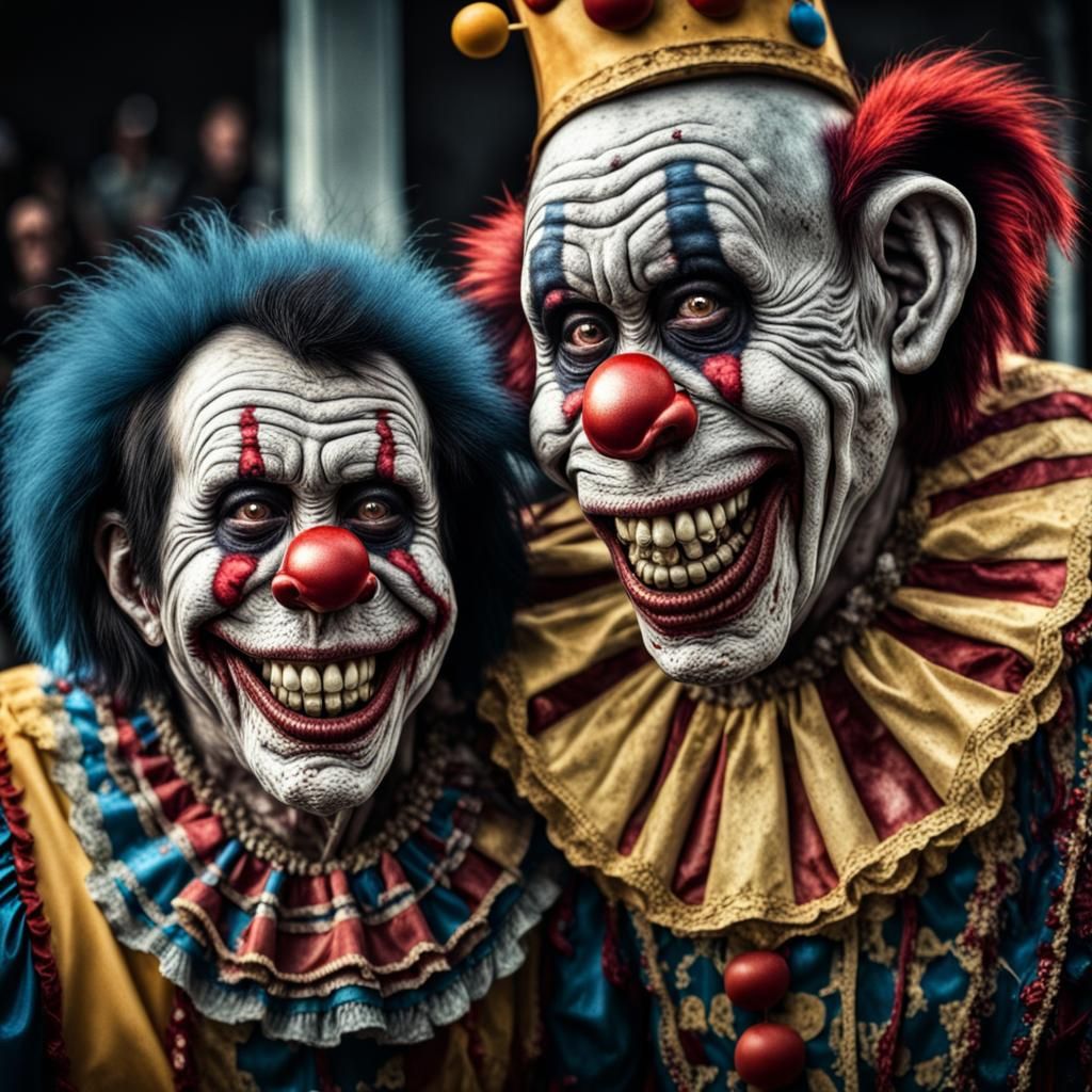 Zombie Monkey Monster Clown Grinning Maniacally