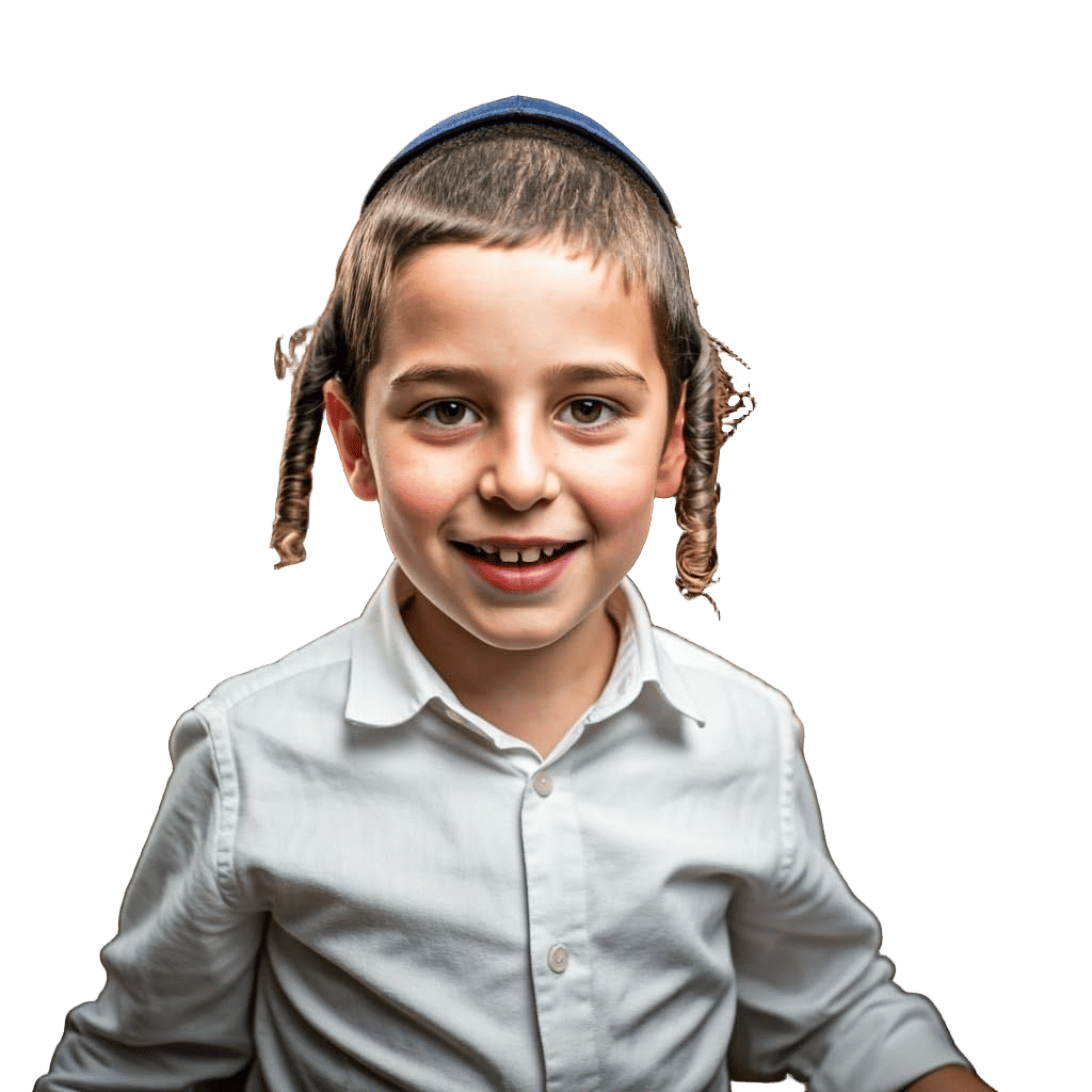 Jewish Boy Dancing: Professional Color Portrait