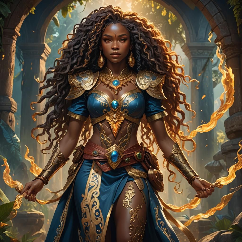 Jamaican Guardian Concept Art in Digital Painting Style