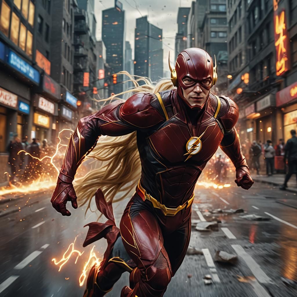 The Flash Running at Superspeed: Digital Matte Painting