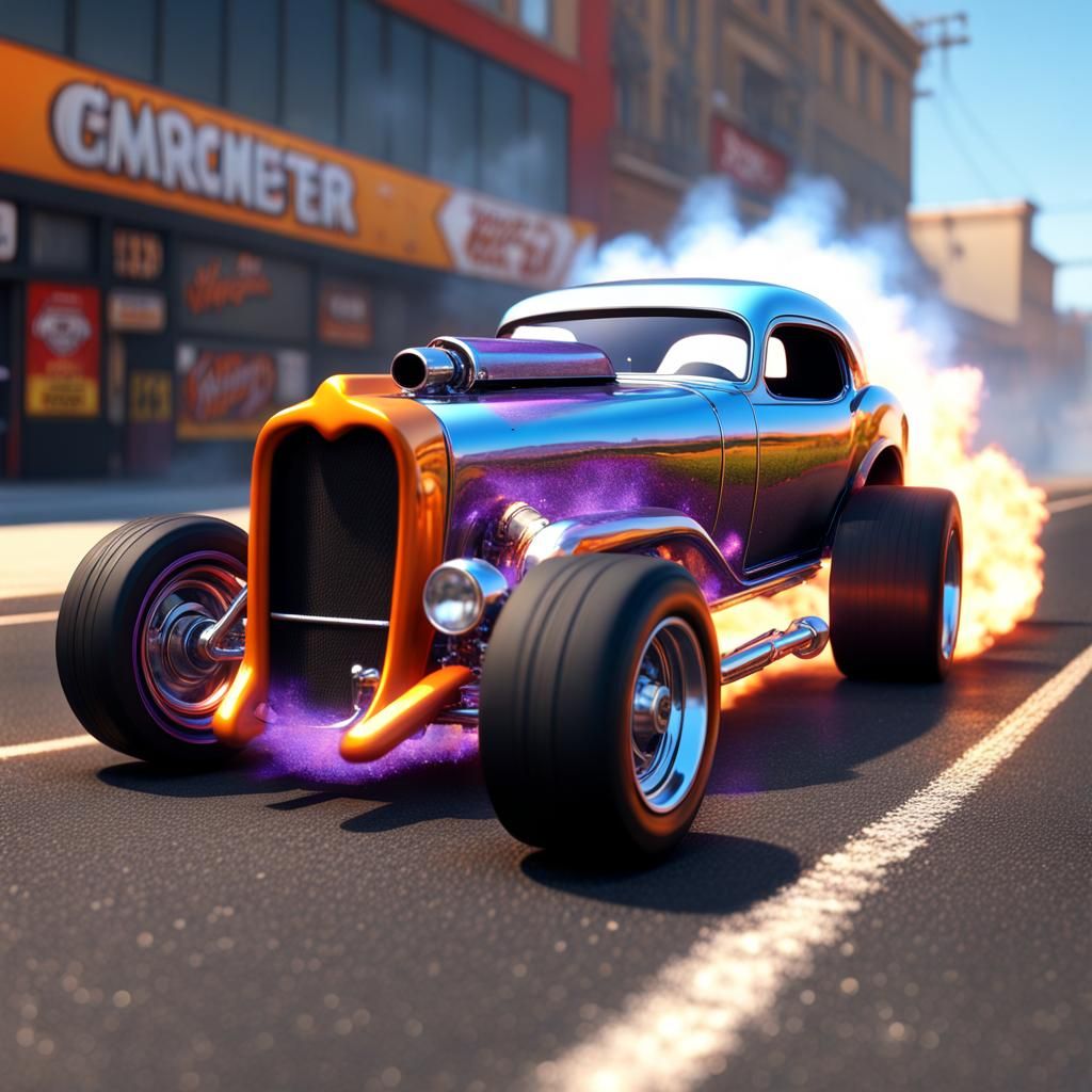 Hot Wheel Dragster Burnout with Frankenstein