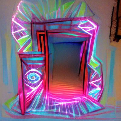 Neon Portal to Another Dimension