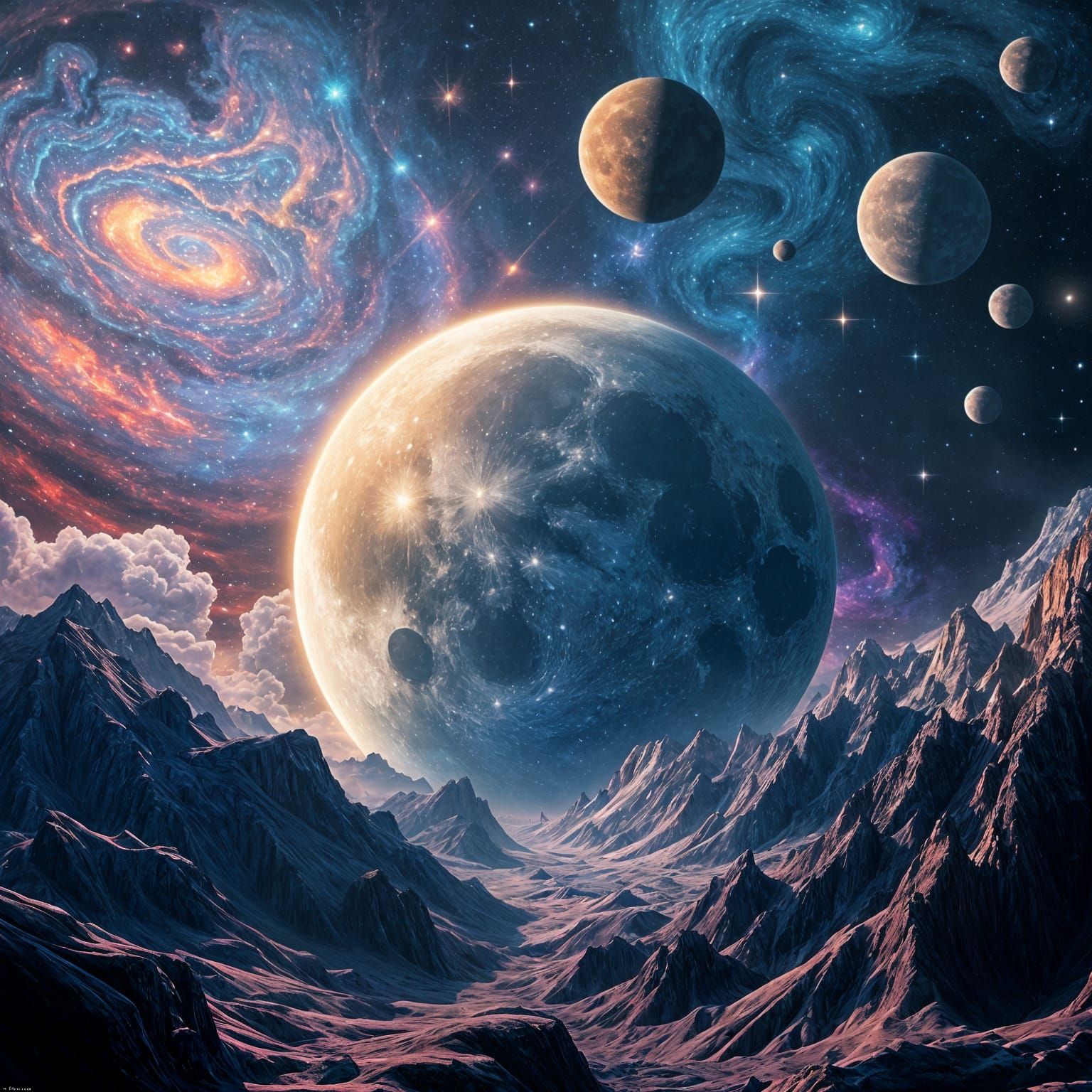 Surreal Cosmic Landscape in Hyperrealistic 8K Resolution