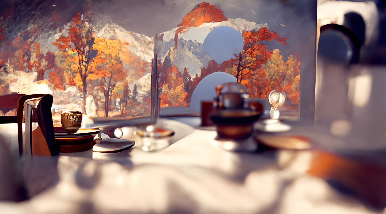 Vintage Diner Inspired by Hopper and Rockwell