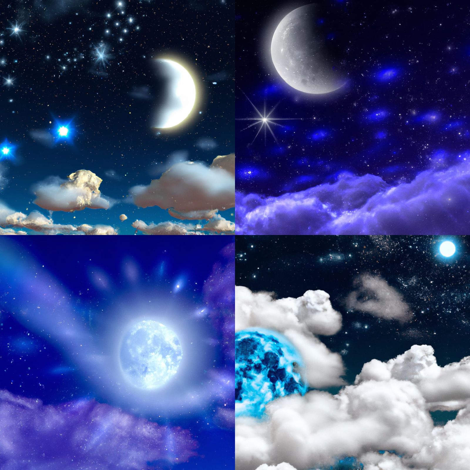 Brilliant indigo moon