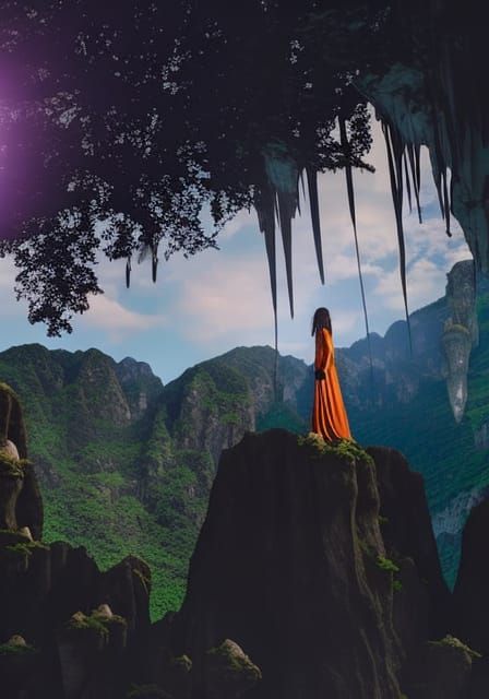 Fantasy Woman Explorer on Alien Jungle World