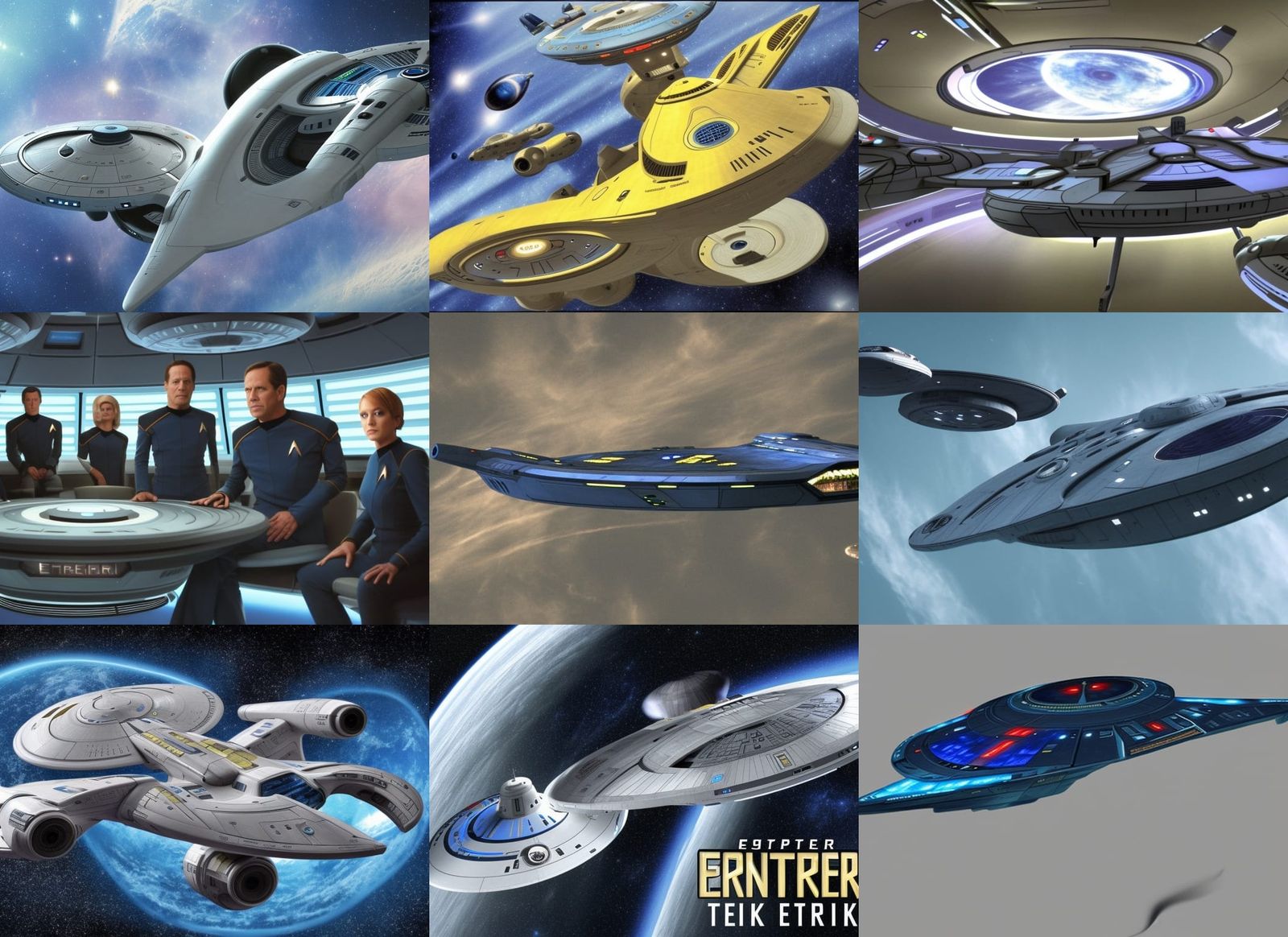 Star Trek Enterprise Soaring Through Space