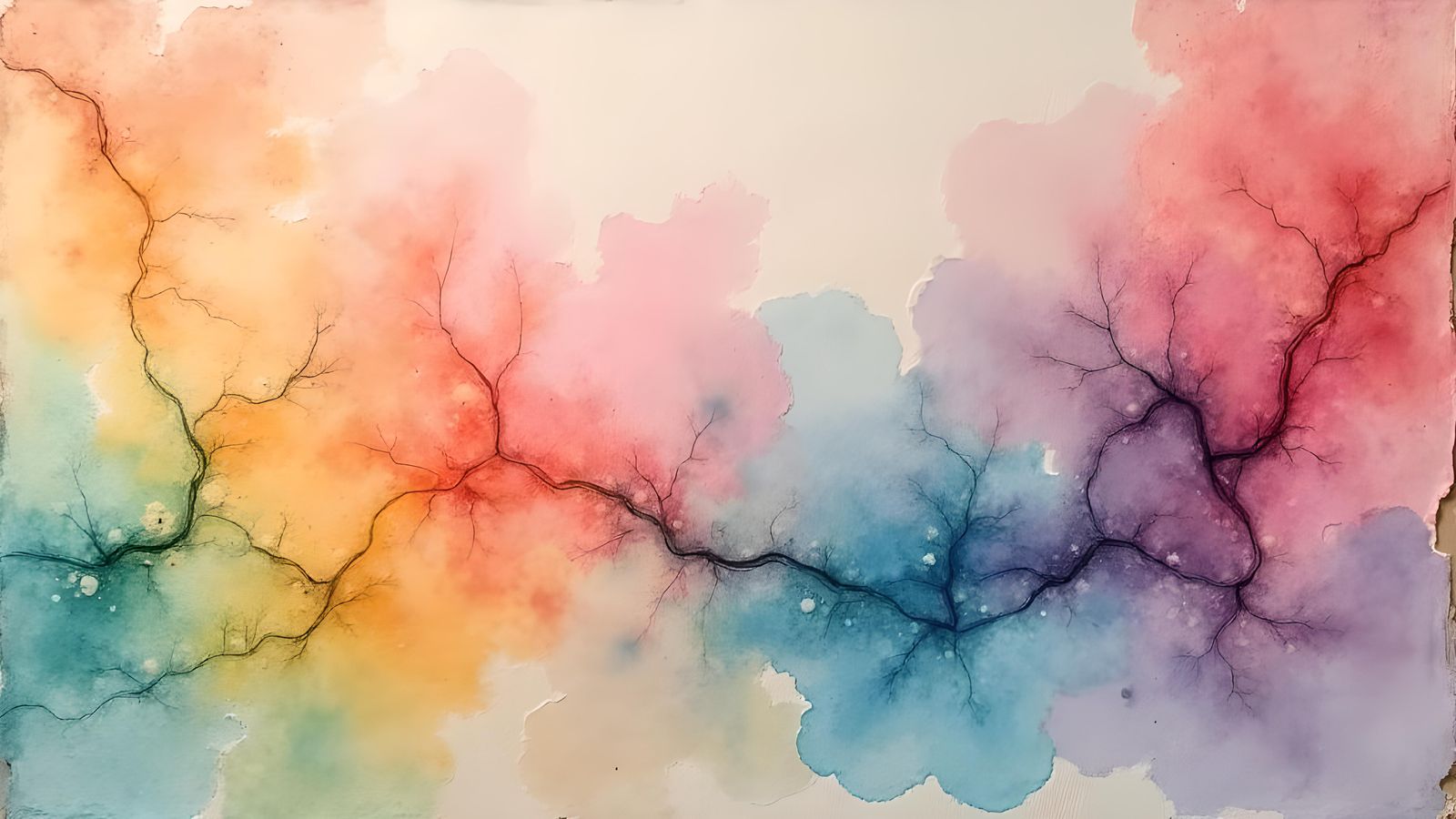 Pastel Rainbow Marble Texture on Old Paper