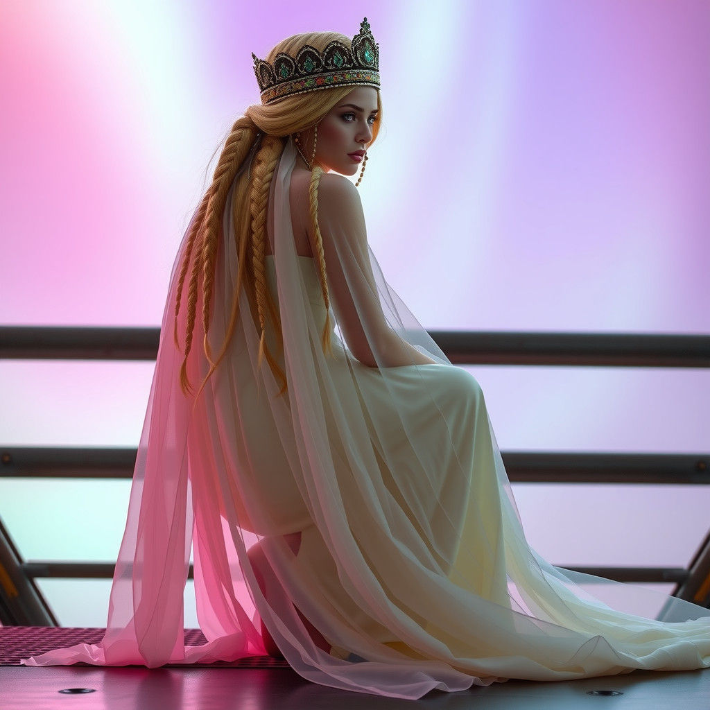 Tsarina with Braids and Veil on Steel Structure