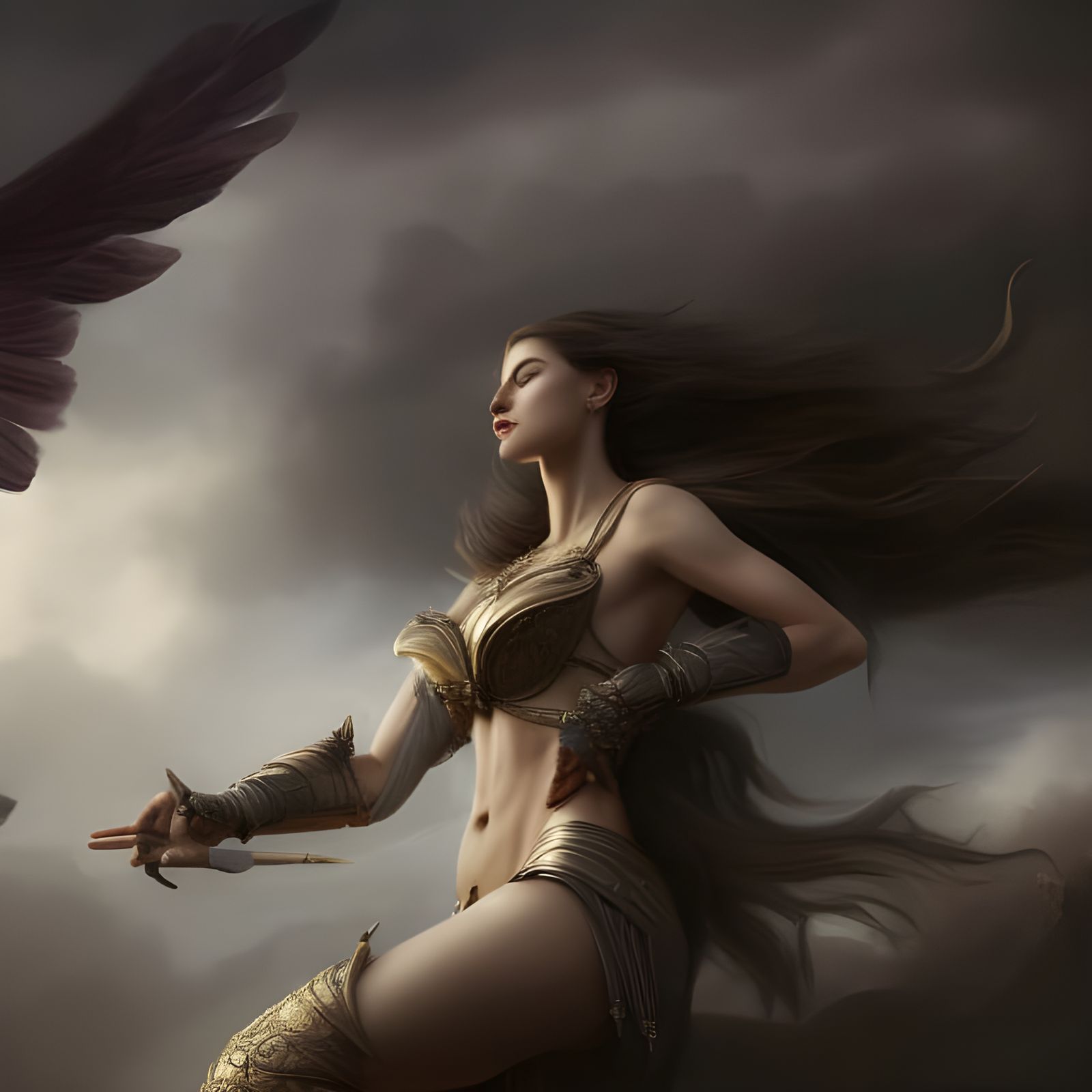 beautiful glamorous warrior