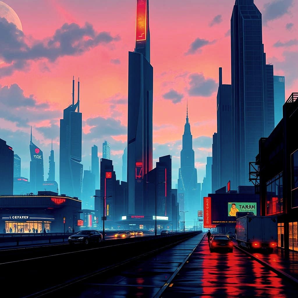 Futuristic Sci-Fi Cityscape