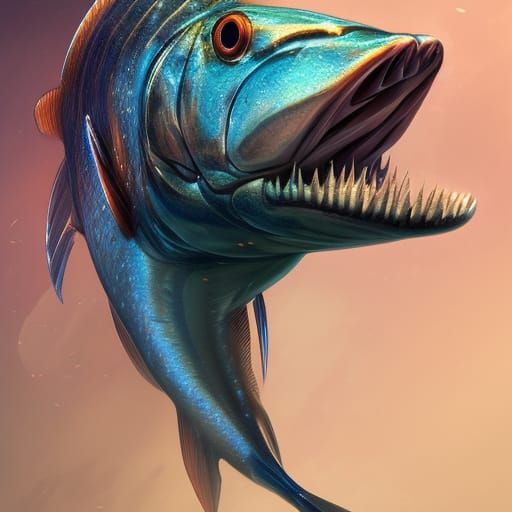 Hyperdetailed Barracuda Portrait in Artgerm Style