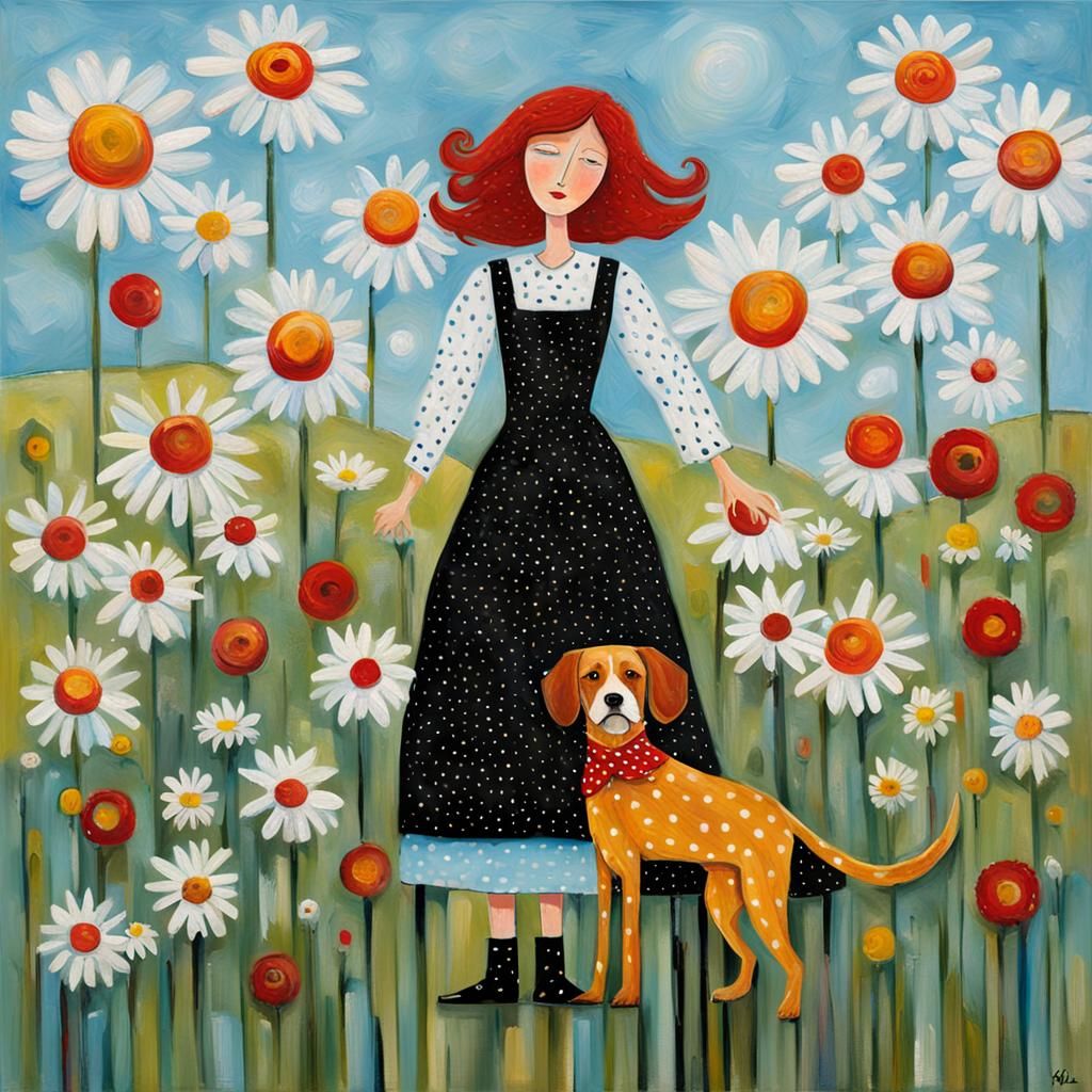 Une dame et son chien