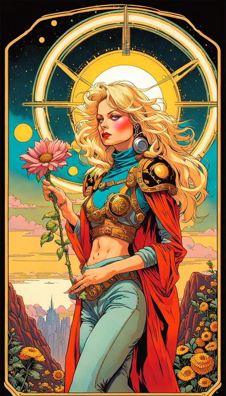 The Fool Tarot Card in Zombiecore Style