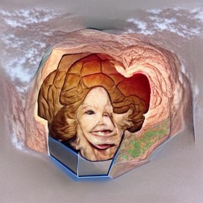 Kiosk in Temporal Lobe Shaped Like Rosalyn Carter
