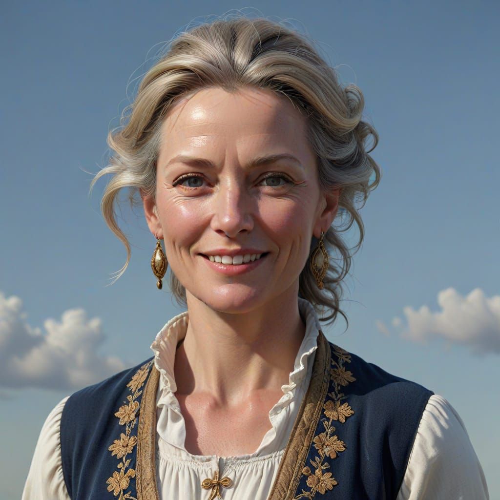 1763 Portrait of Hannah Allen in American Attire