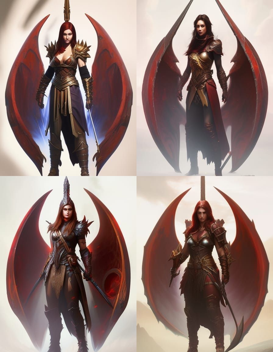 Red Dragon Paladin Female