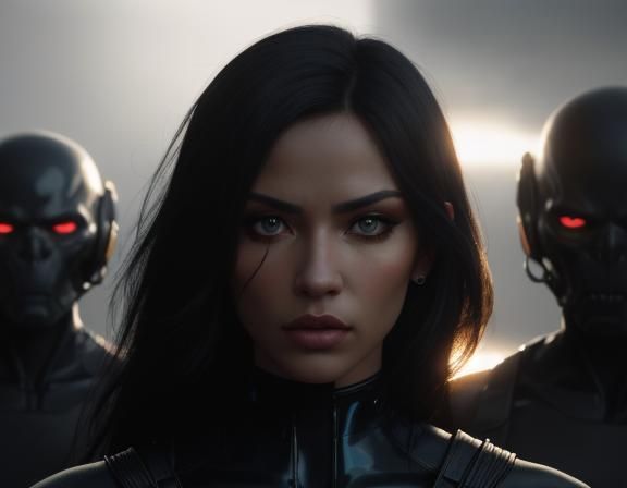 Futuristic Alien Portrait in Gritty Cinematic Style