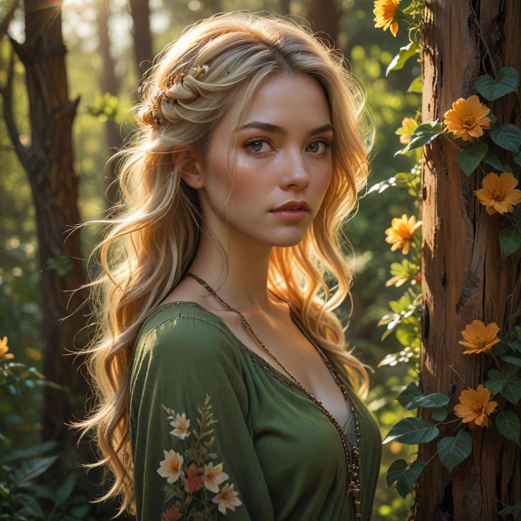 Romantic Western Portrait in Painterly Realism