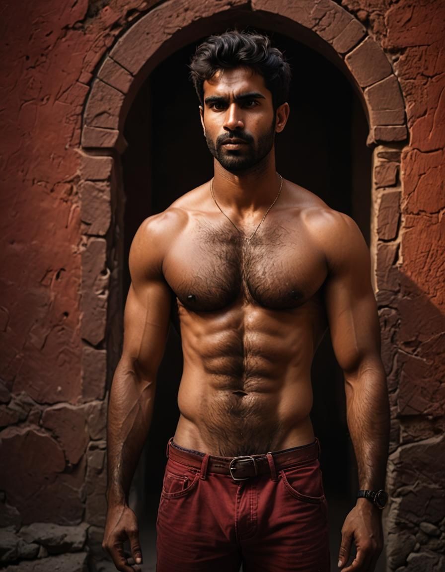 Surreal Portrait: Desi Man in Futuristic Dreamscape