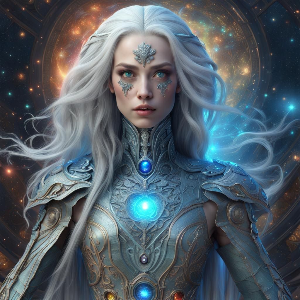 Beautiful Alien Woman with Renaissance Lighting