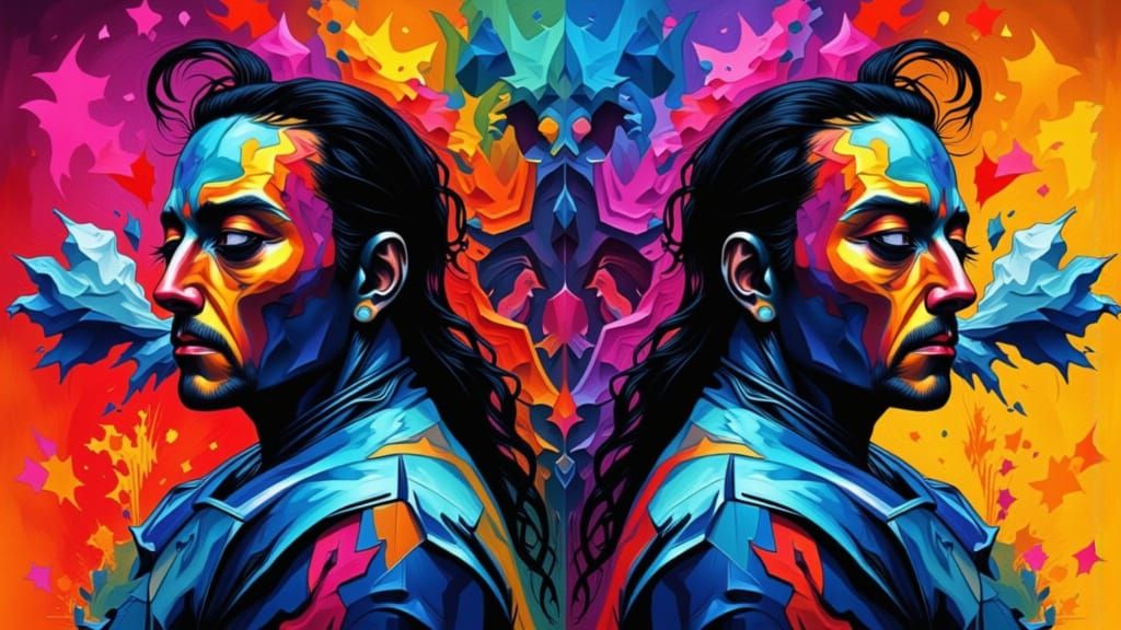 Aphex Twin Twins as Impasto Painting