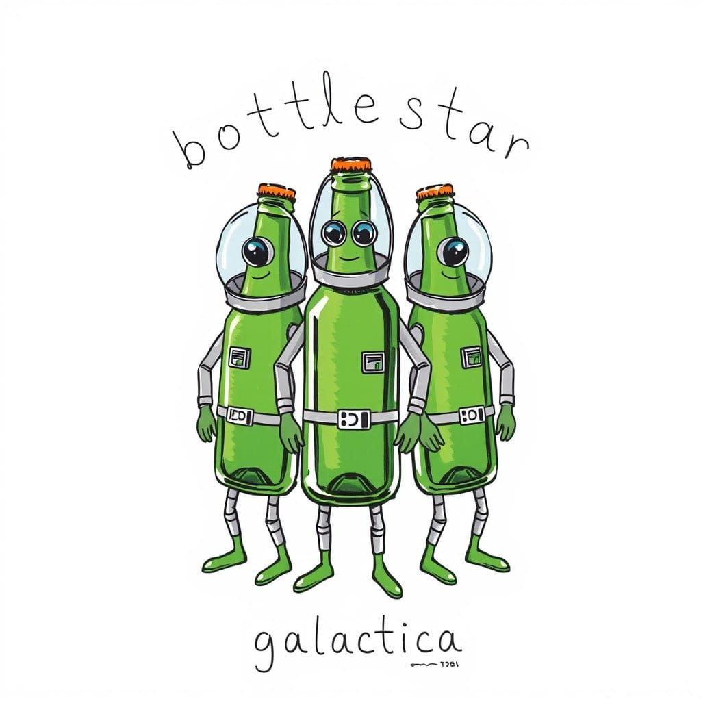 Whimsical Space Bottles Blast Off