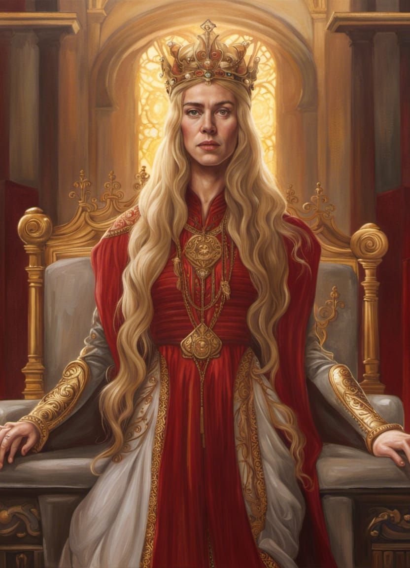 Radiant Queen with Golden Crown