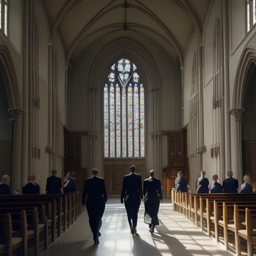 Edward Hopper-Inspired Masterpiece: Choristers in St. John's...