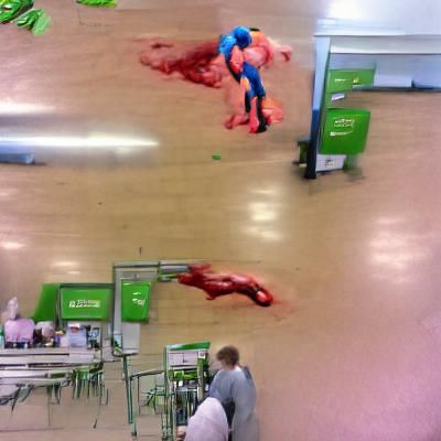 Omni-Man Bleeding in ASDA Supermarket