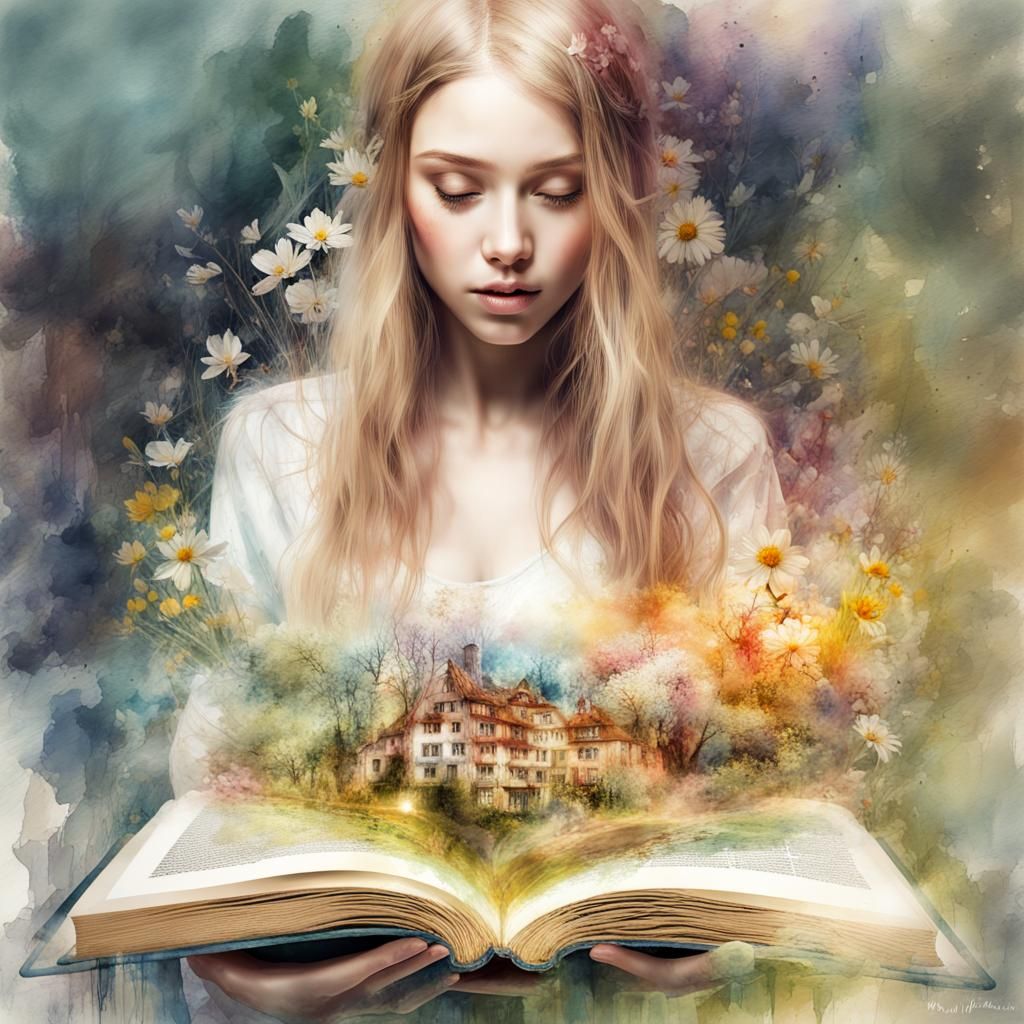 Spring Paradise Emerges from Antique Book