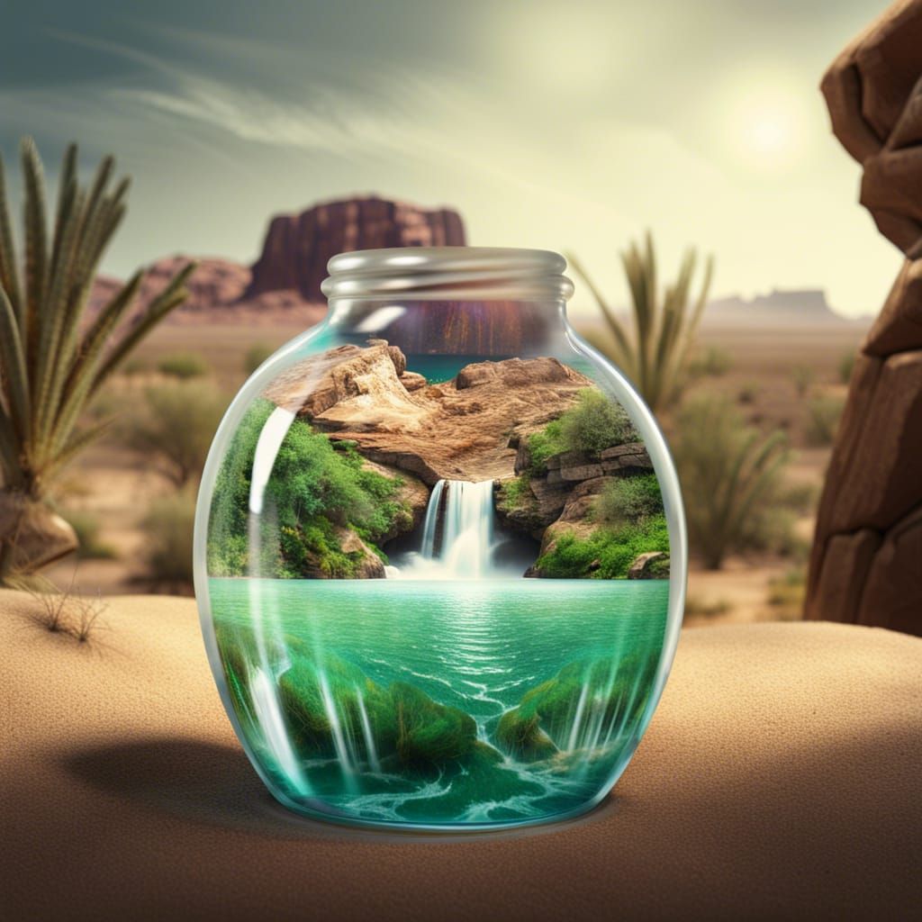 Tropical Waterfall in a Bottle: Photorealistic Wildlife Phot...