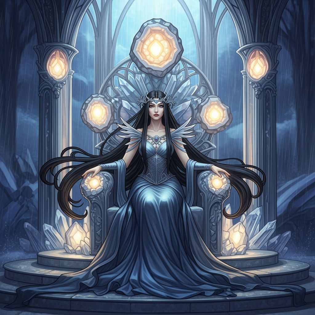 Zarina on Crystal Throne in Art Nouveau Style