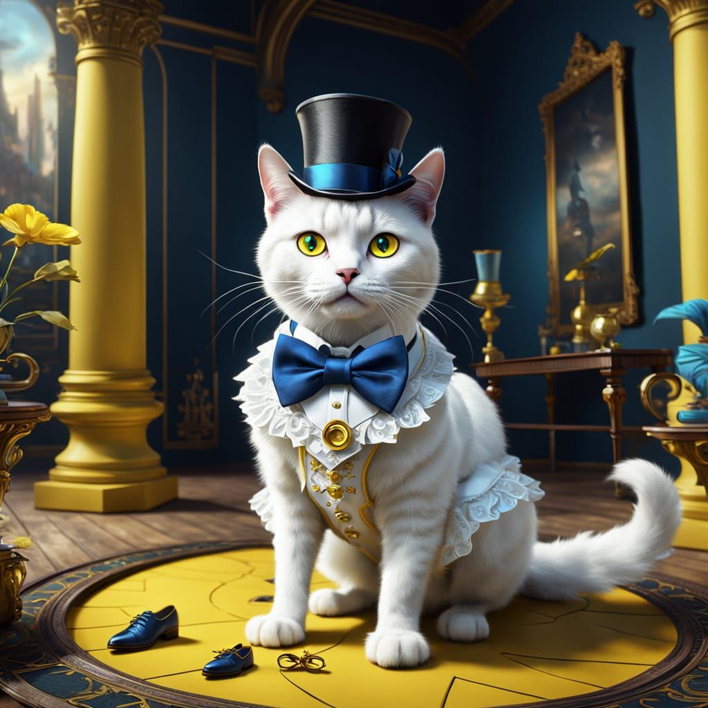 Elegant Feline Gentleman in a Luxurious Setting