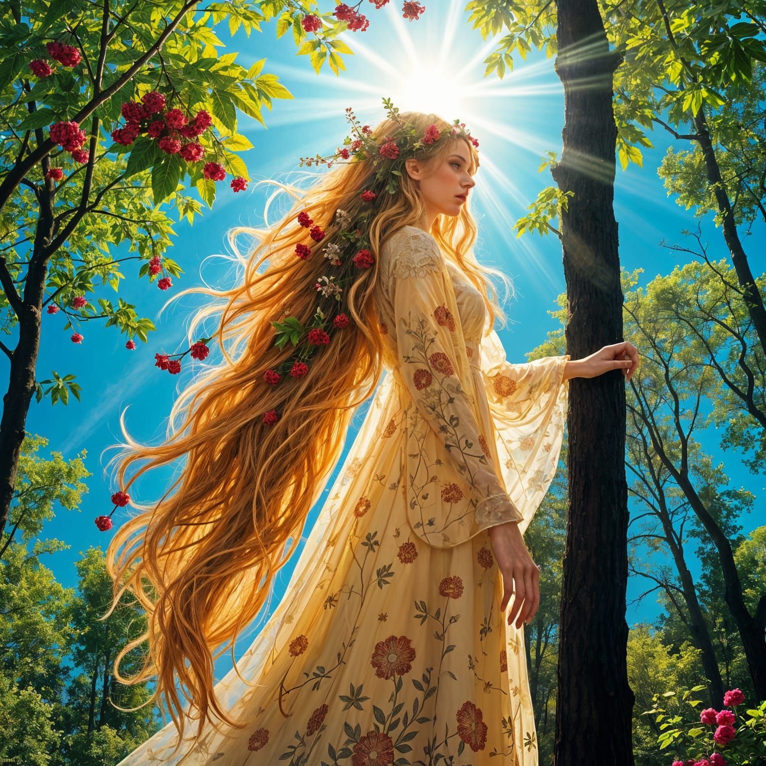 Ethereal Mavka in Ukrainian Forest