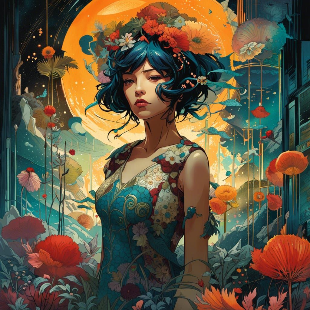 Summer Guardian Constellation in Digital Art Style