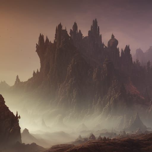 Fantastical Matte Painting in Deep Color