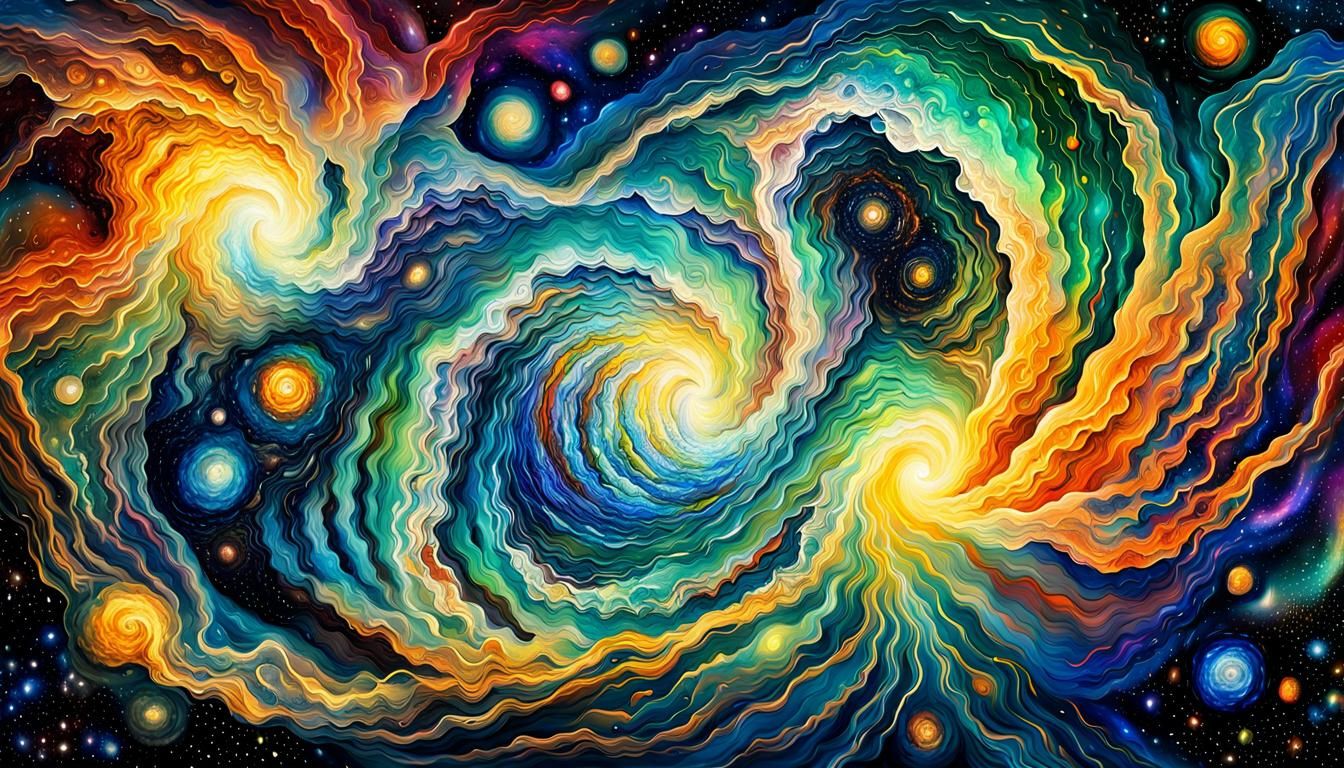 Galactic Geometric Creation in Post-Impressionist Style