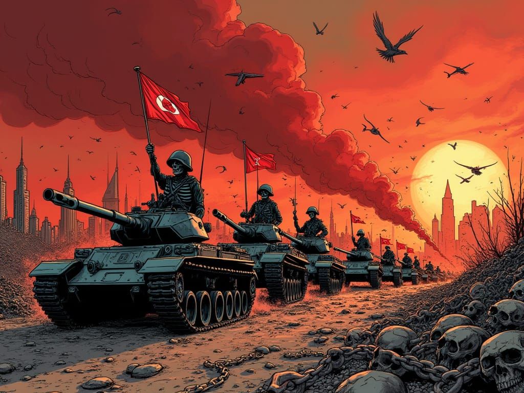 Post-Apocalyptic Battlefield: 80s Comic Book Art