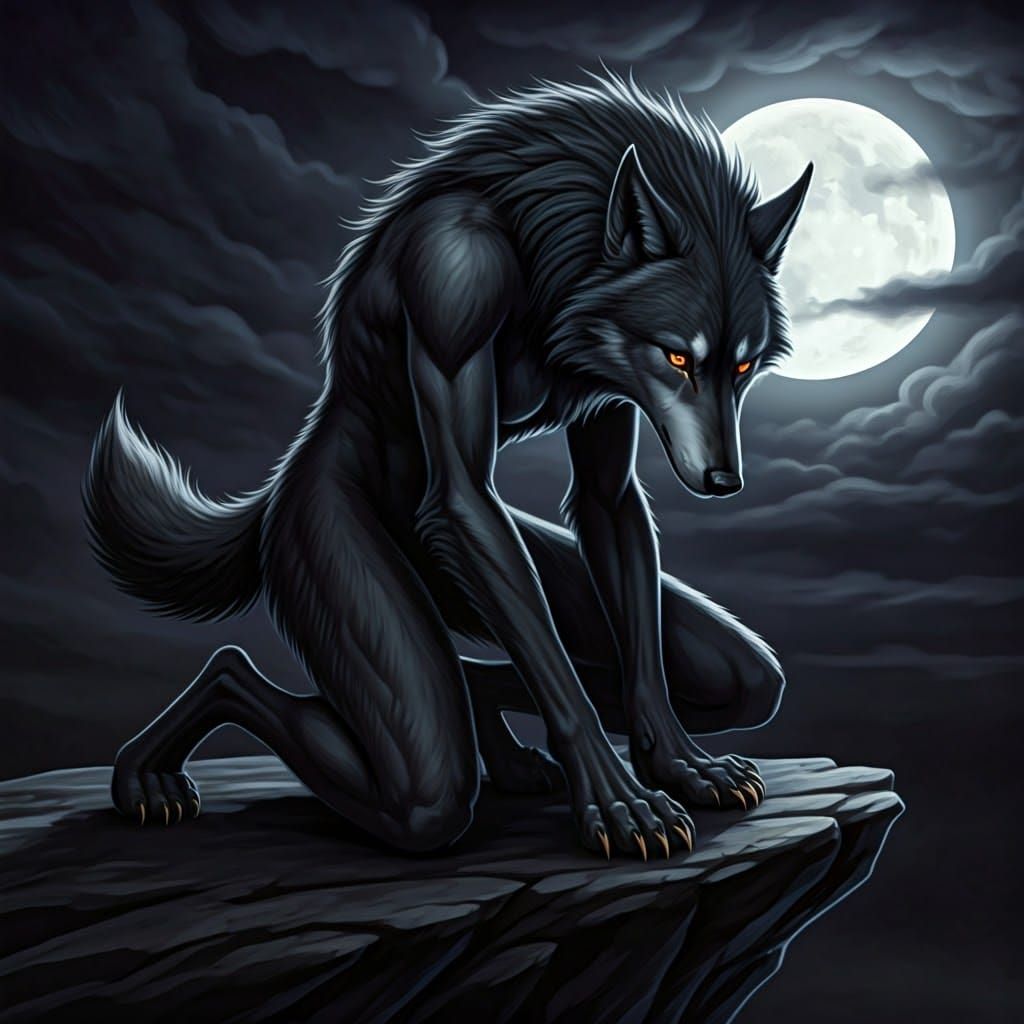 Nauroiel the sad female werewolf.