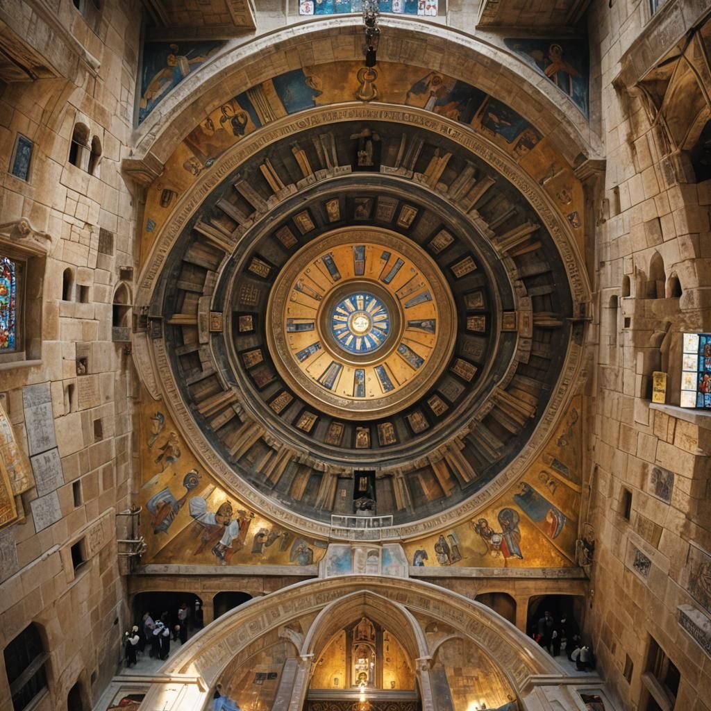 Church of the Holy Sepulchre Interior, Photorealistic Style