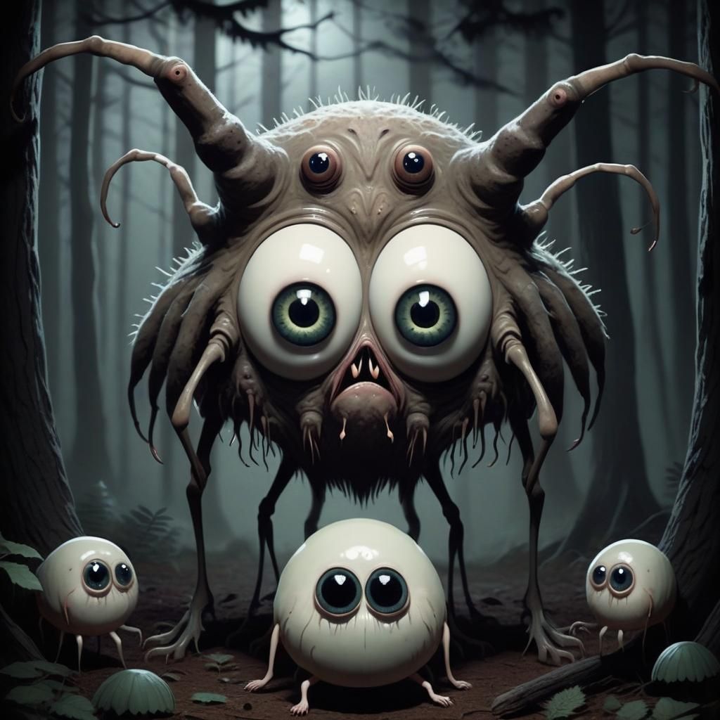 Magic creatures in the forest