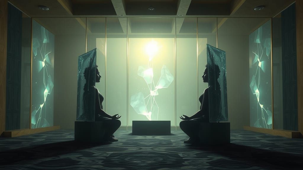 Ethereal Crystalline Sanctums in a Dreamlike State