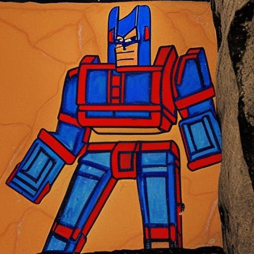 Optimus Prime as Cave Painting