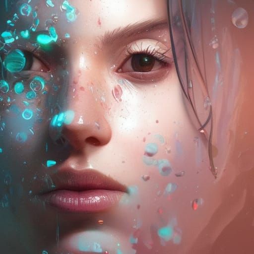 Glass Bottle Still Life in Hyperdetailed Style